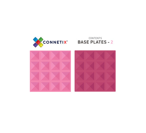 CONNETIX - 2 Piece Pink & Berry Base Plate Pack